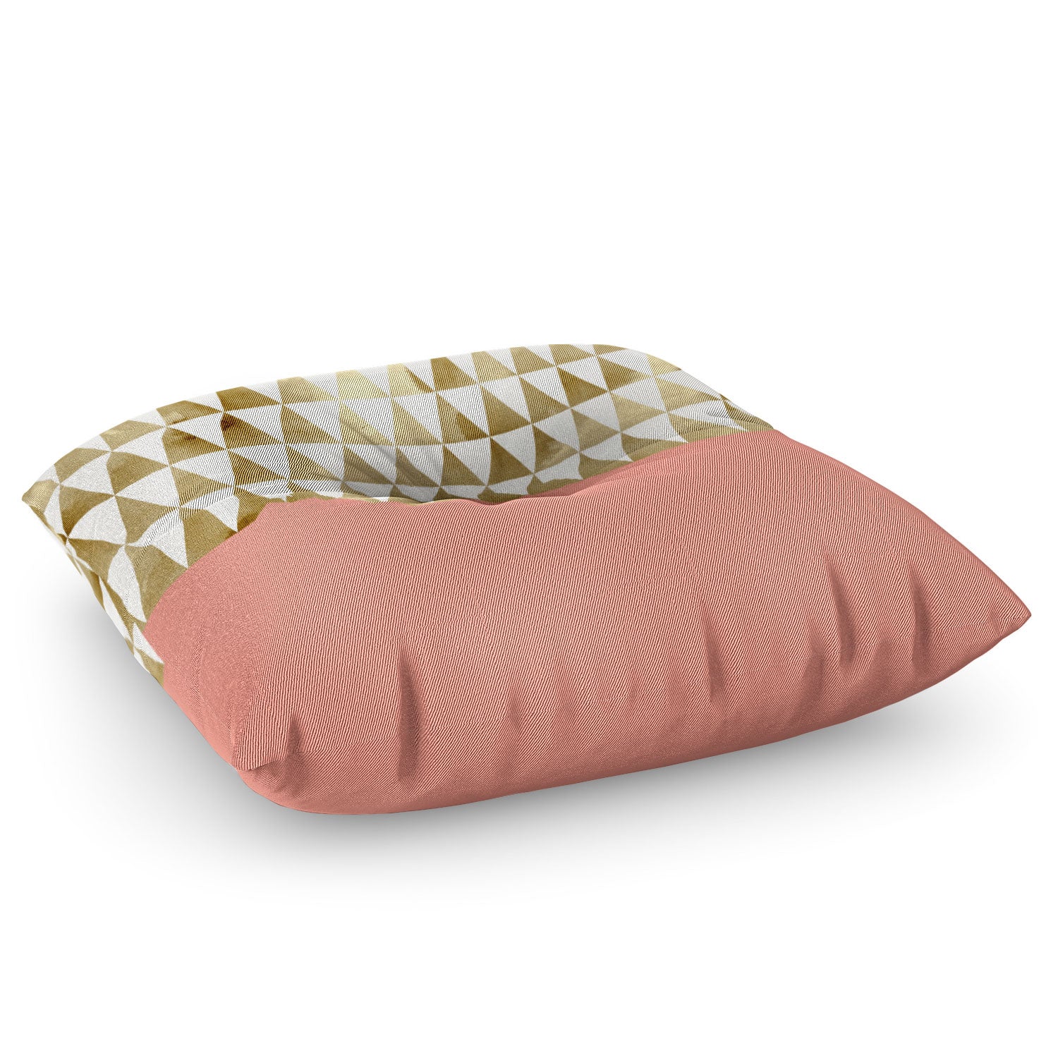 Georgiana Paraschiv Gold Triangles Floor Pillow Square