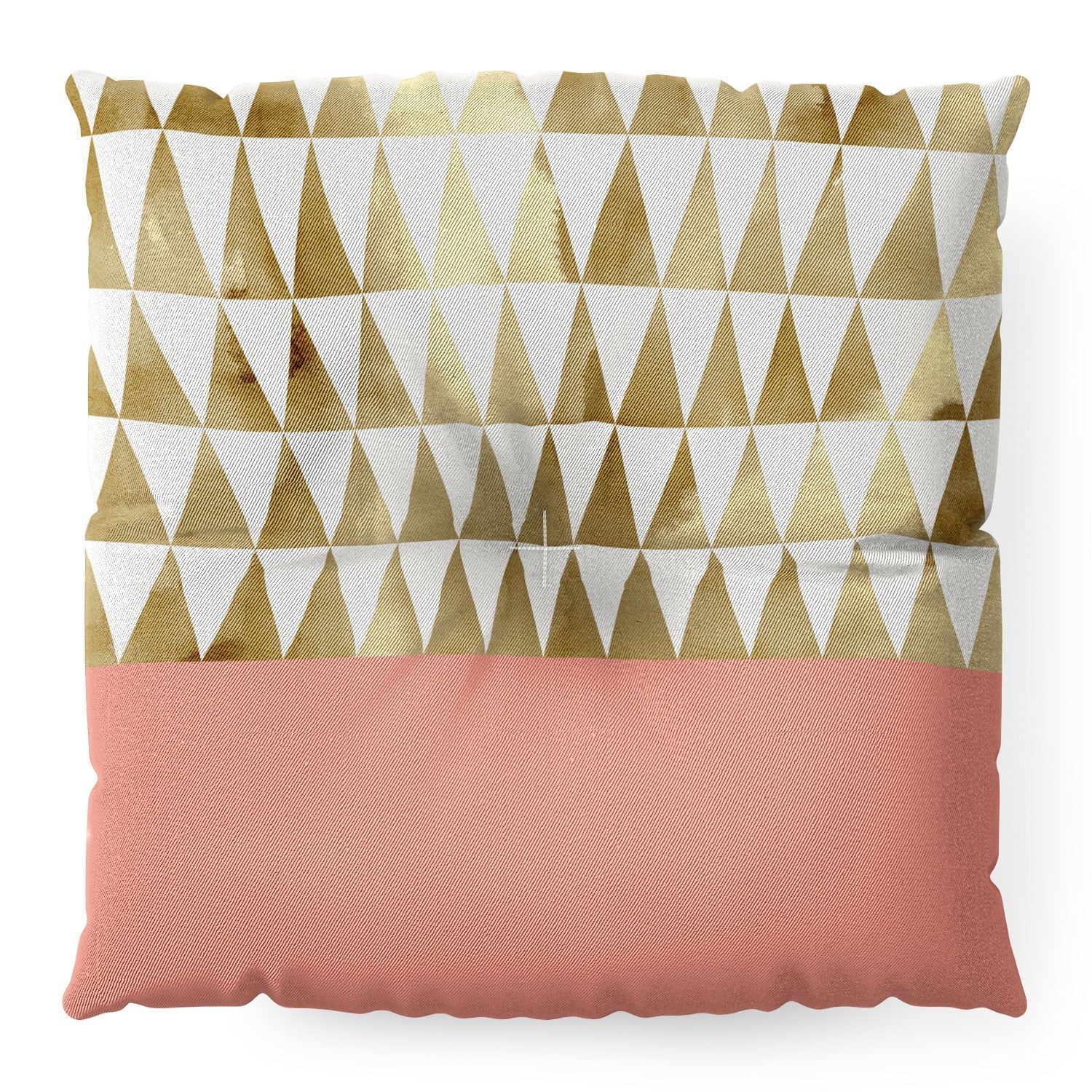 Georgiana Paraschiv Gold Triangles Floor Pillow Square