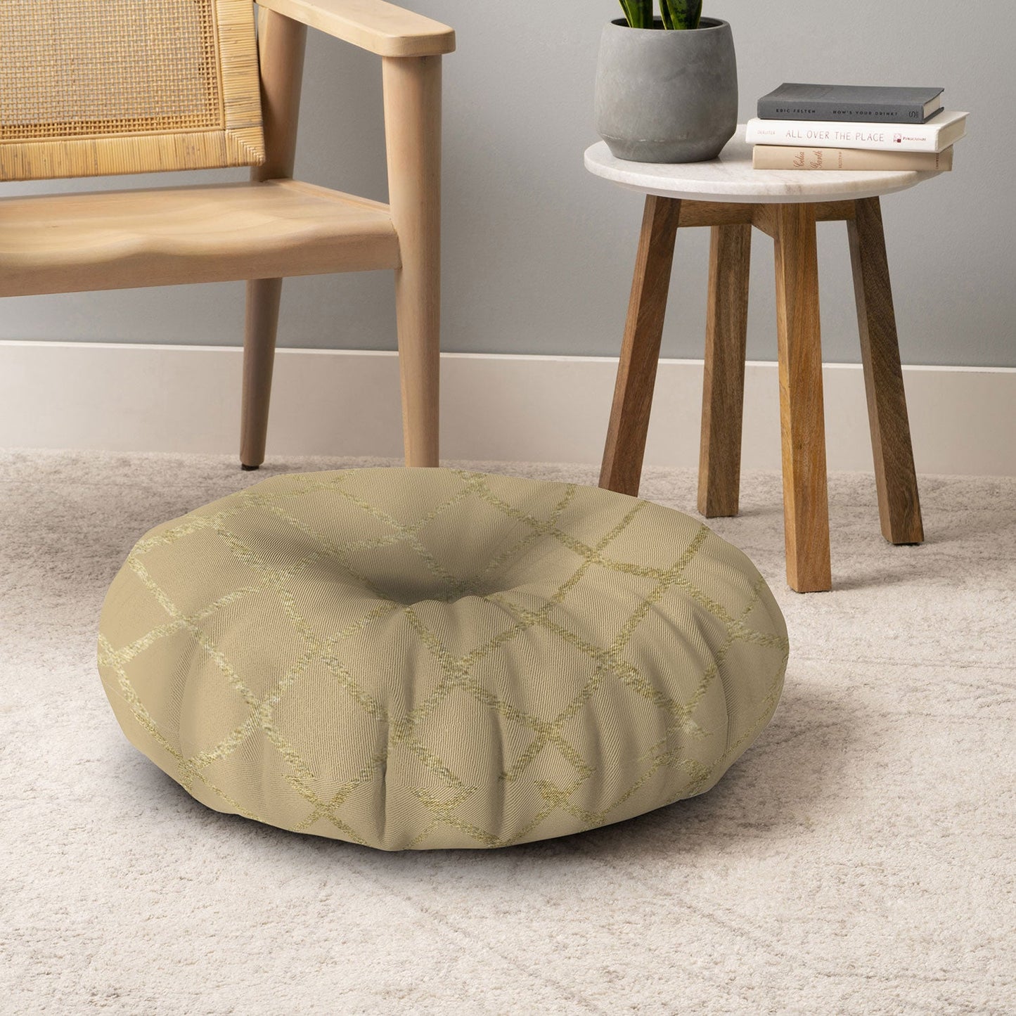 Georgiana Paraschiv Gold V01 Floor Pillow Round