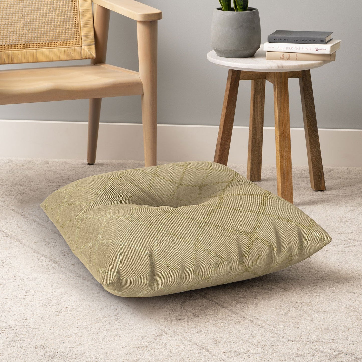 Georgiana Paraschiv Gold V01 Floor Pillow Square