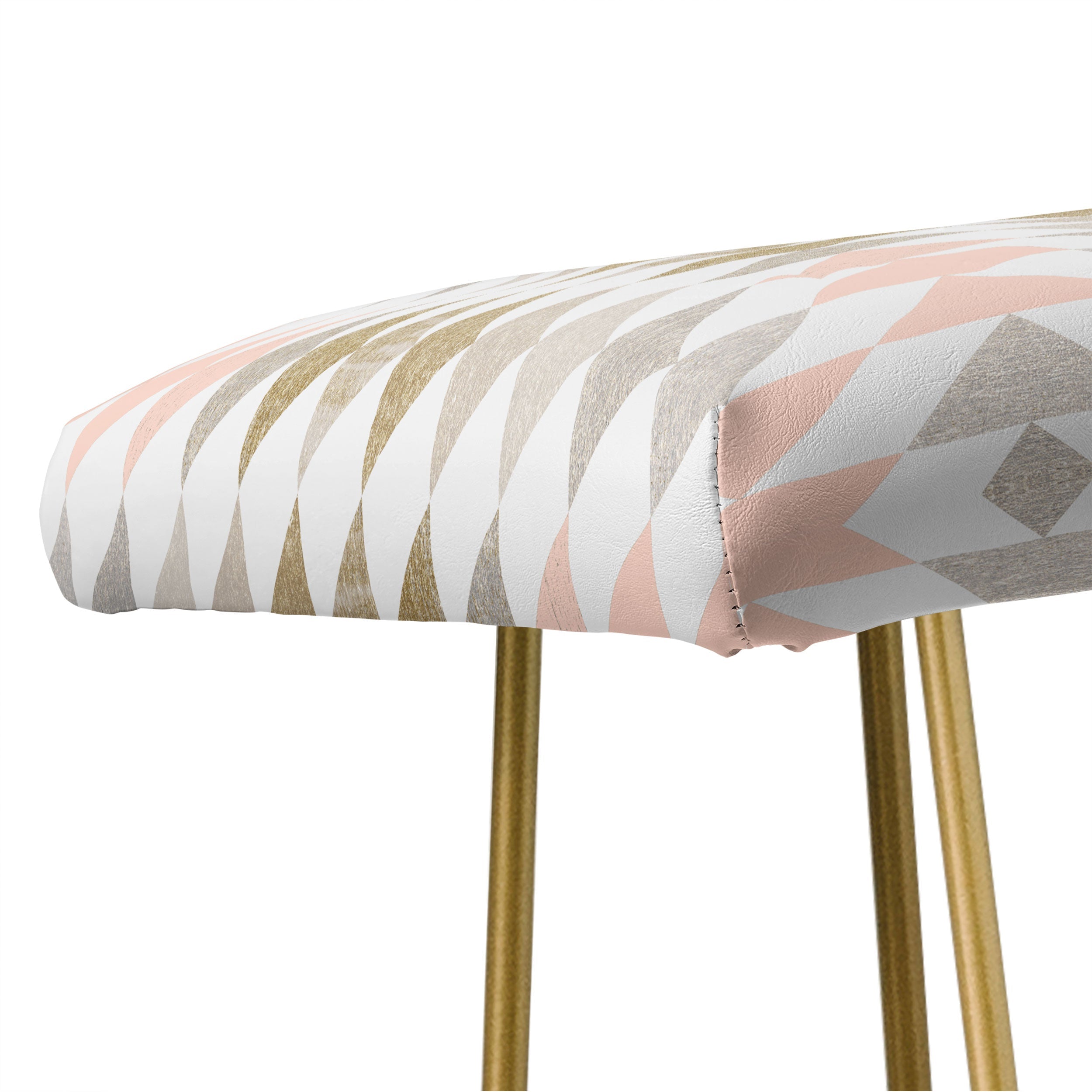 Georgiana Paraschiv Metallic Triangles Bench