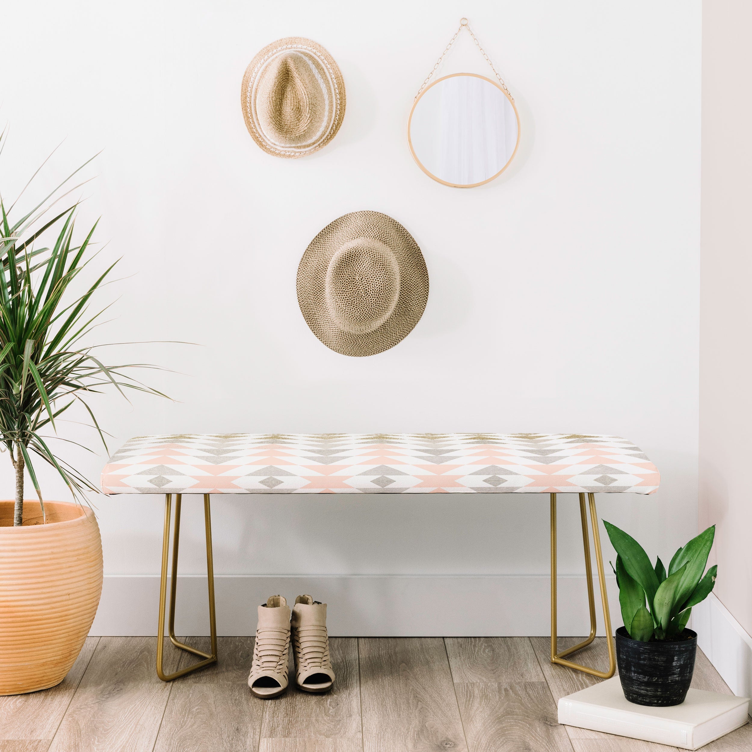 Georgiana Paraschiv Metallic Triangles Bench