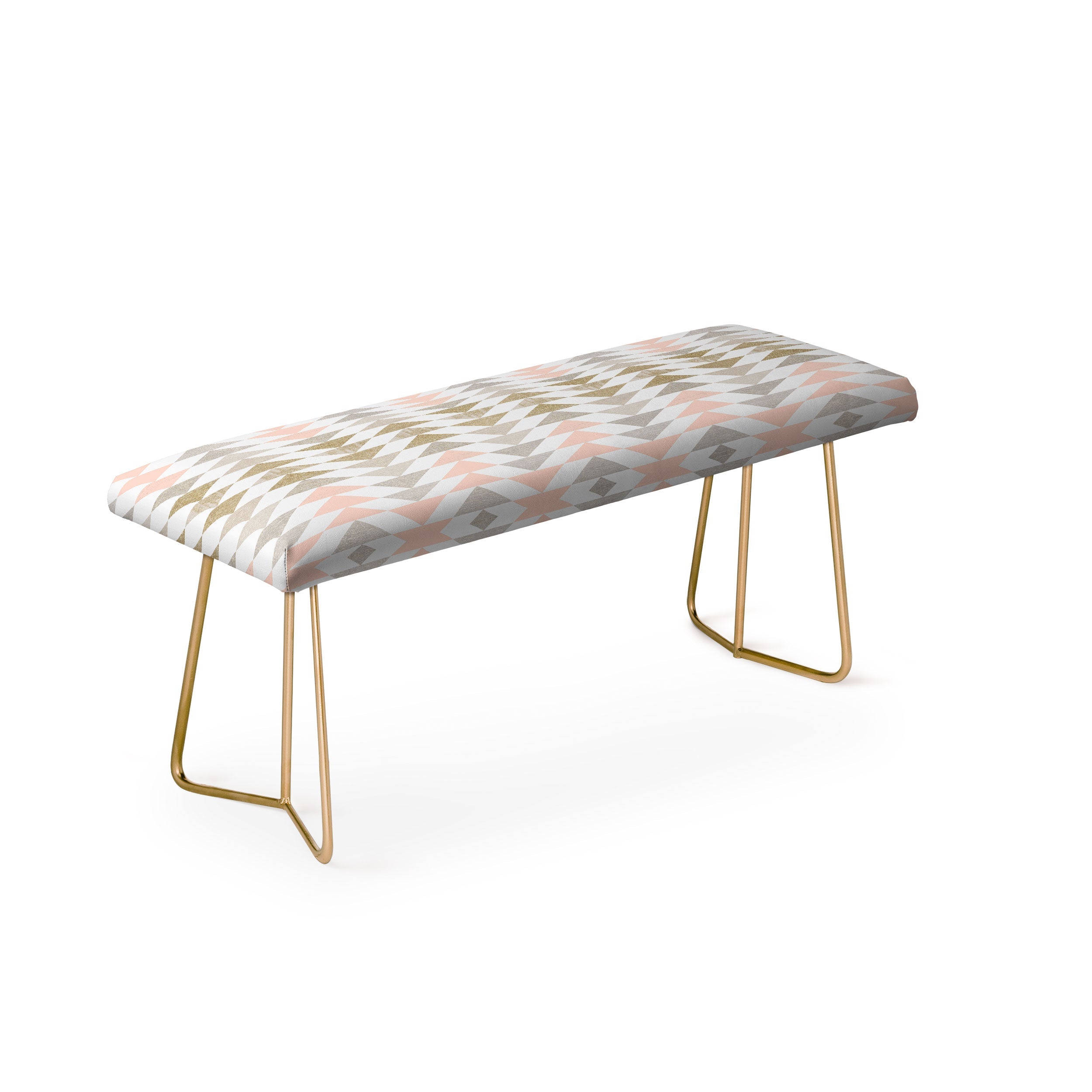 Georgiana Paraschiv Metallic Triangles Bench