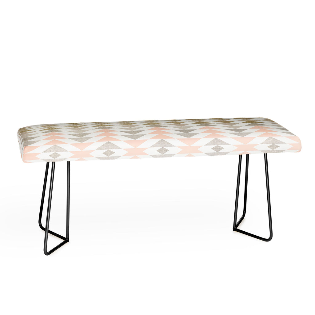 Georgiana Paraschiv Metallic Triangles Bench