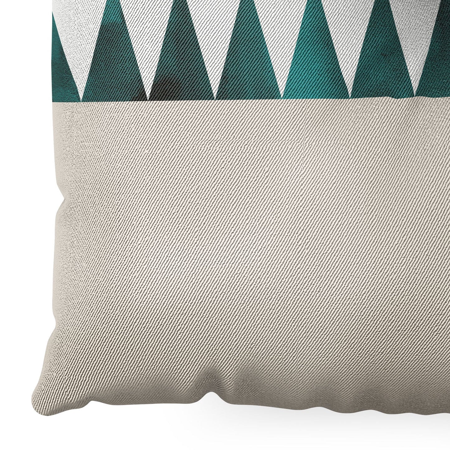 Georgiana Paraschiv Teal Triangles Floor Pillow Square