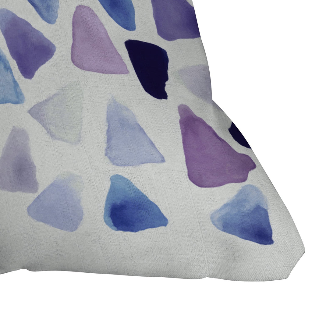 Georgiana Paraschiv Watercolor Triangles Throw Pillow