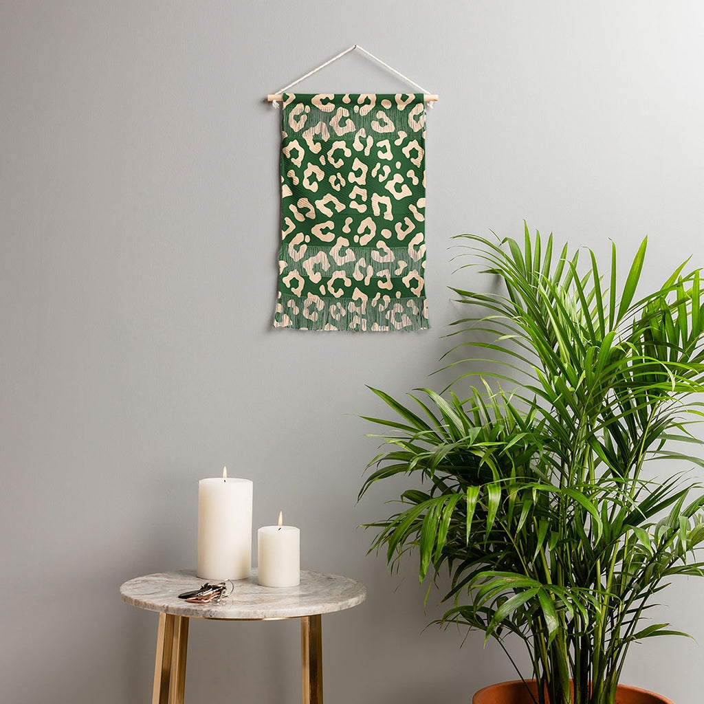 Avenie BR Cheetah Print In Green Wall Hanging Portrait