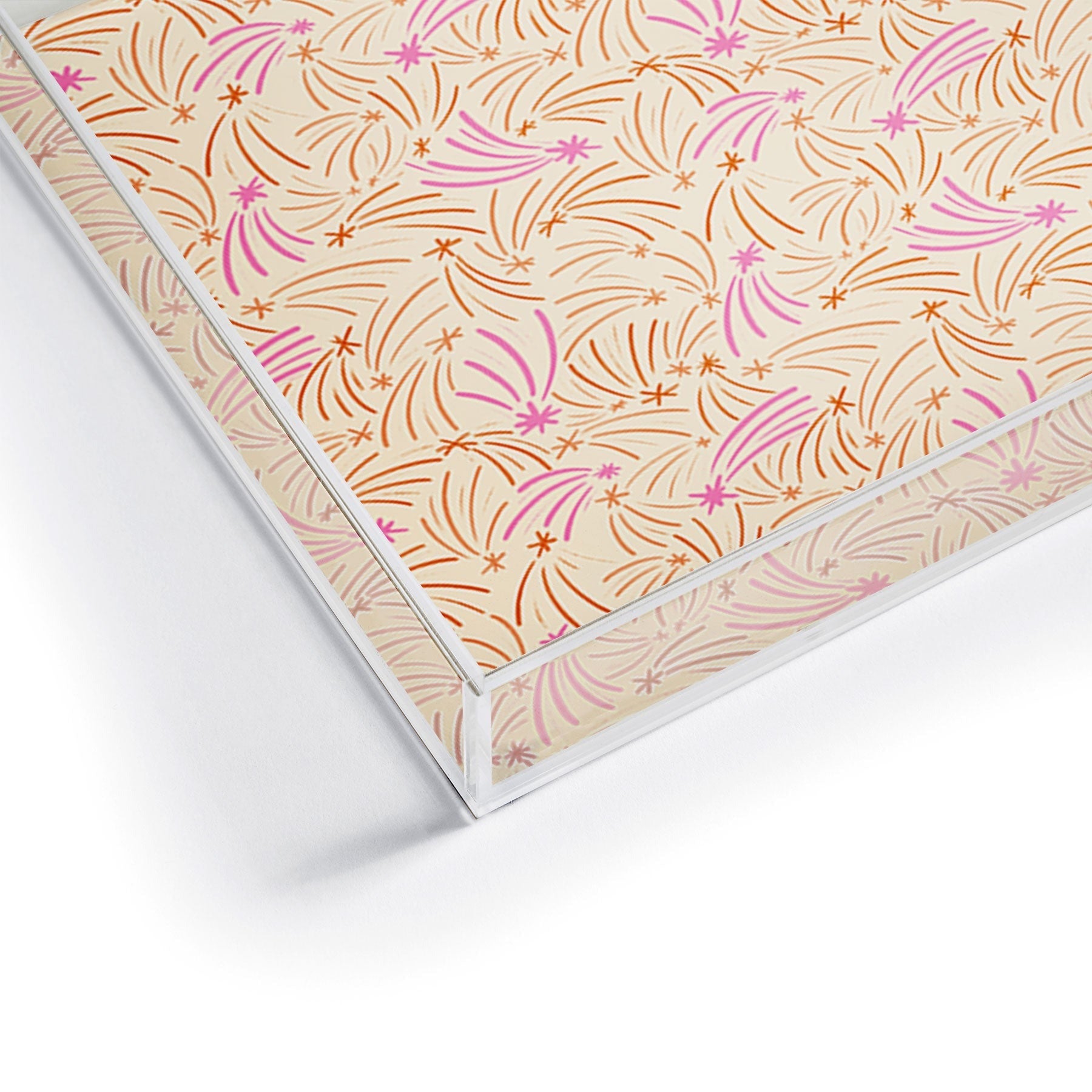 Little Om Pattern Shooting Stars cream Acrylic Tray