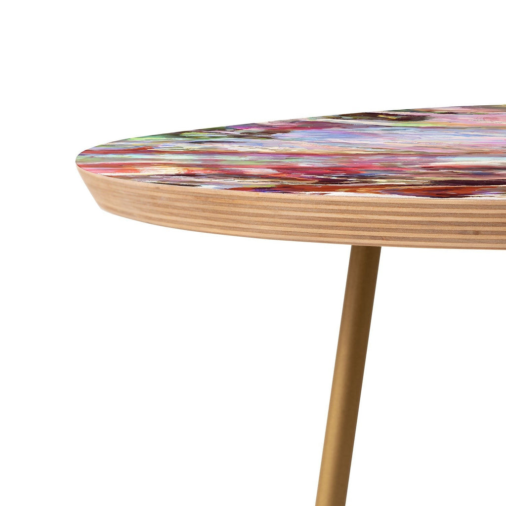 83 Oranges Sequin Haze Round Side Table