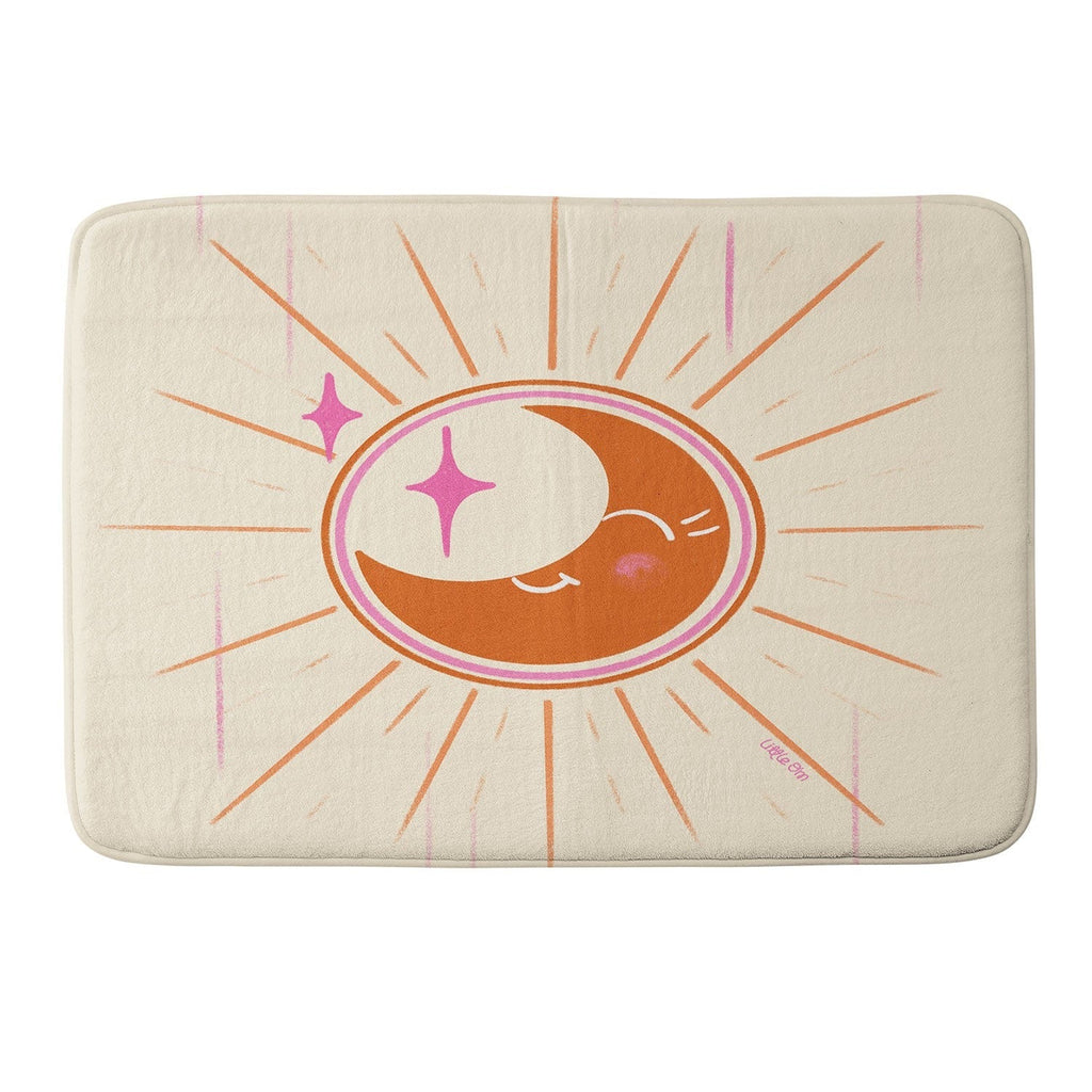 Little Om Celestial Moon cream Memory Foam Bath Mat