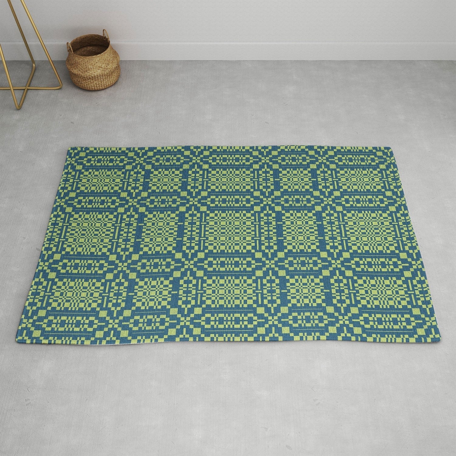 Marta Barragan Camarasa Nostalgic Grid Design Area Rug