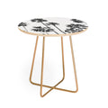 Gal Design Black And White Palms Round Side Table