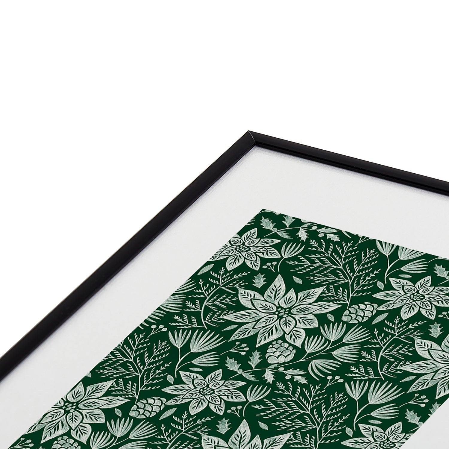 Pimlada Phuapradit Christmas Poinsettia Metal Framed Art Print