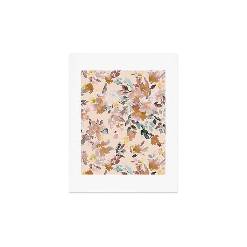Ninola Design Botanic Retreat Floral Oleander Whimsical Soft Pink Art Print