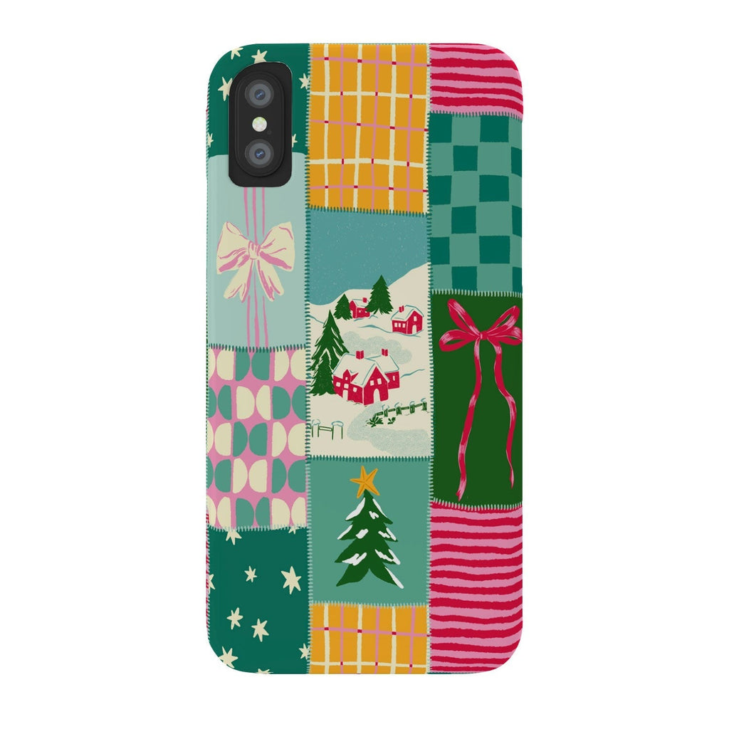 LouBruzzoni Cozy Christmas Patchwork Phone Case