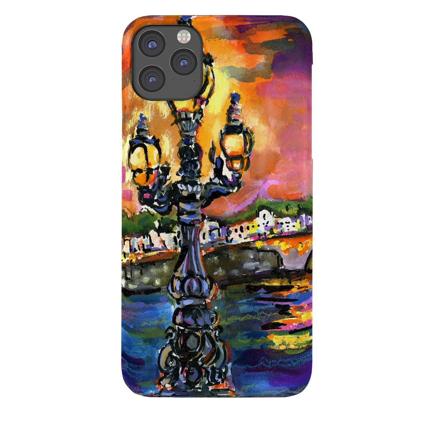 Ginette Fine Art Paris Lights at Night Phone Case