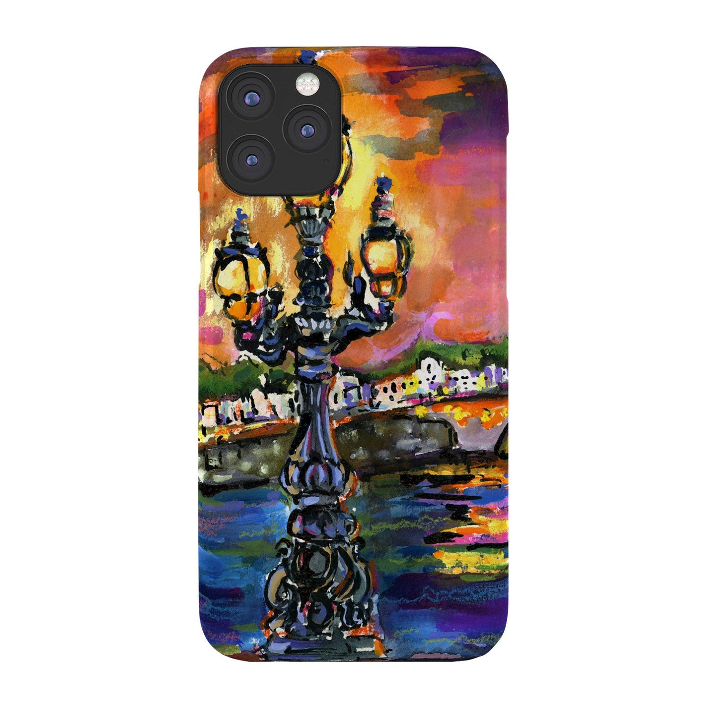 Ginette Fine Art Paris Lights at Night Phone Case