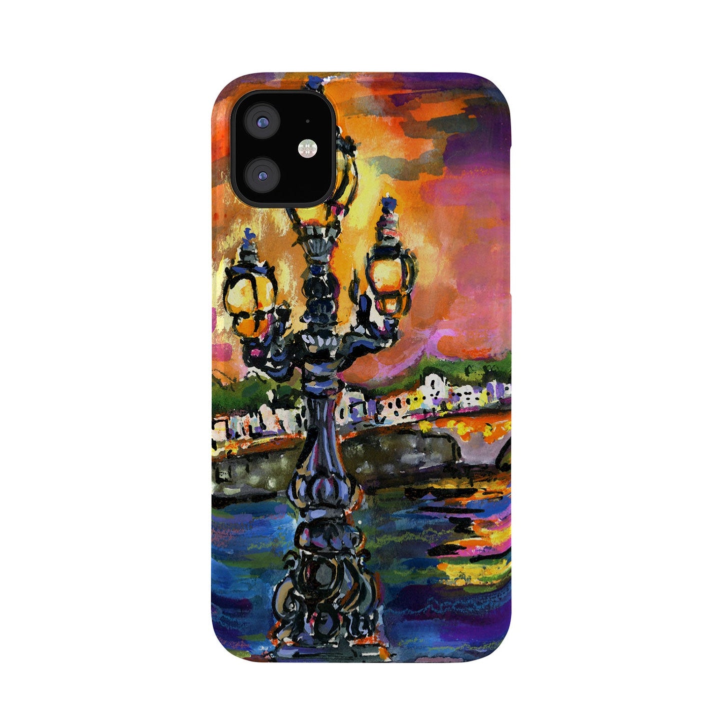 Ginette Fine Art Paris Lights at Night Phone Case