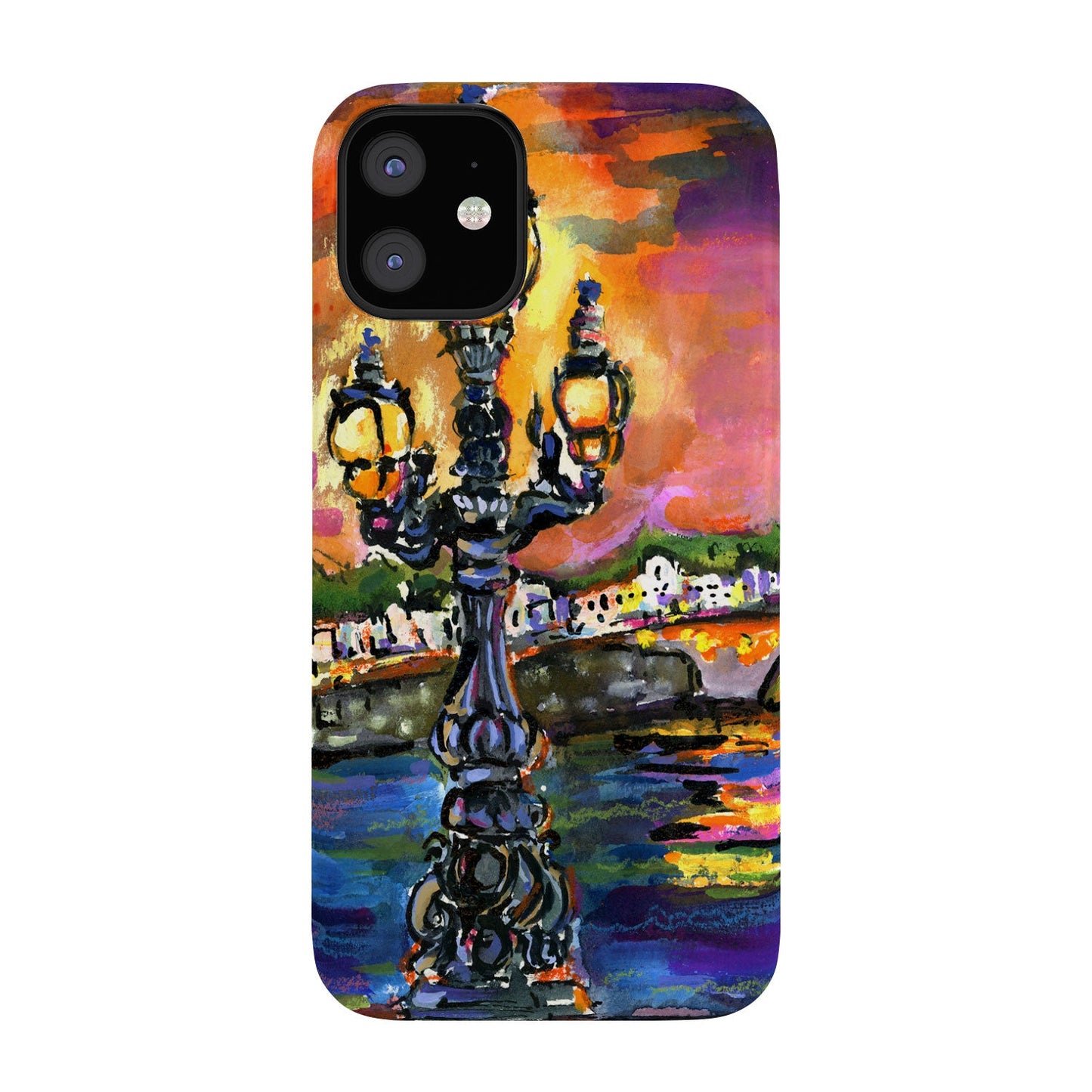 Ginette Fine Art Paris Lights at Night Phone Case