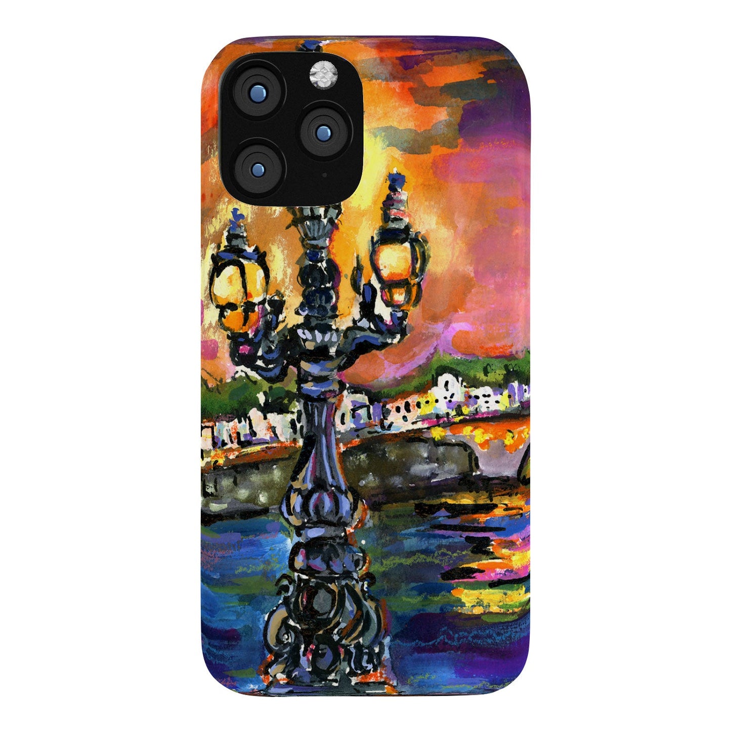 Ginette Fine Art Paris Lights at Night Phone Case