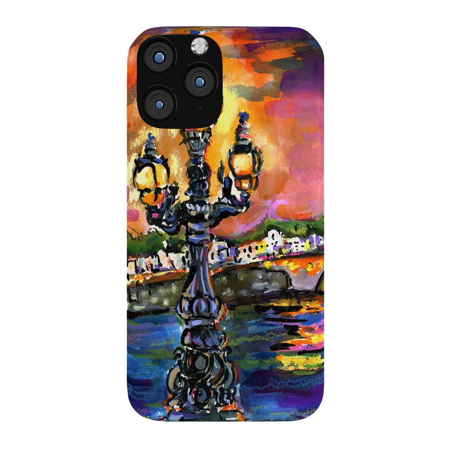 Ginette Fine Art Paris Lights at Night Phone Case