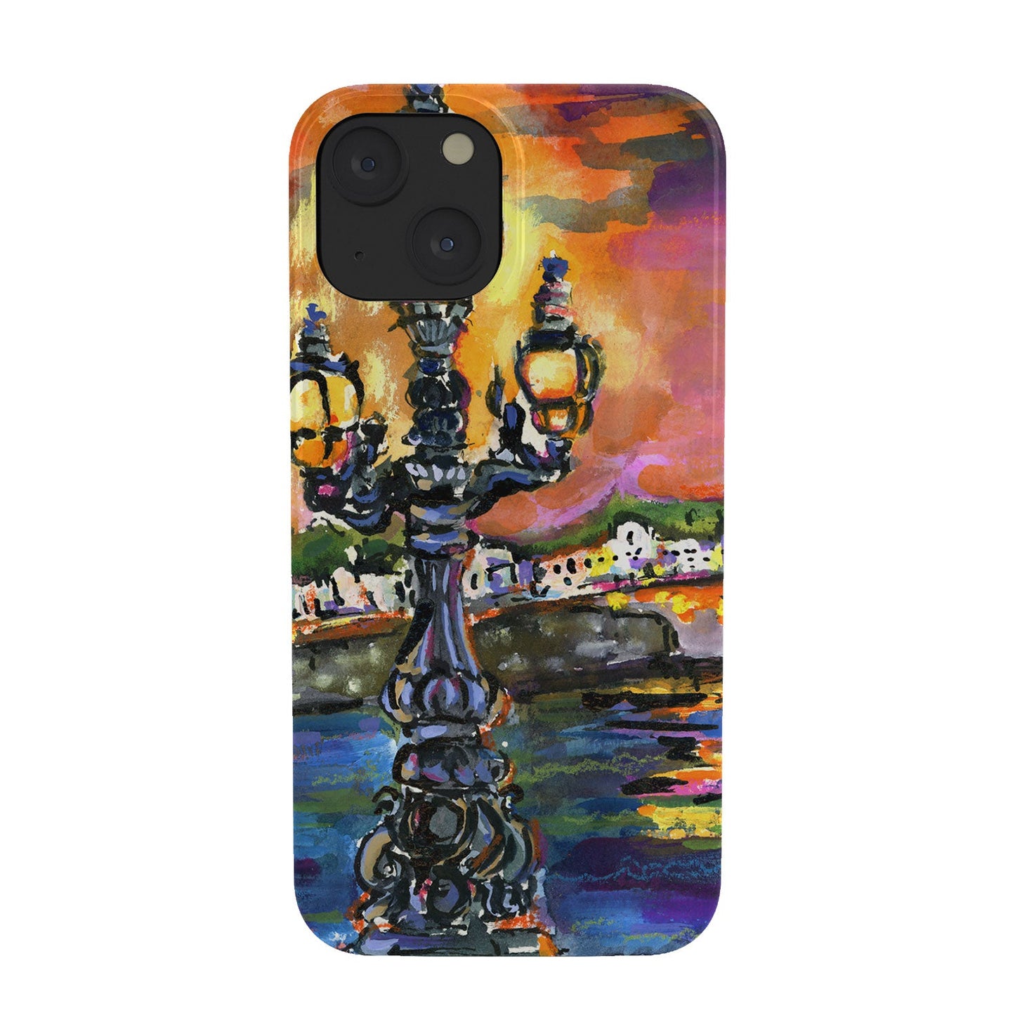 Ginette Fine Art Paris Lights at Night Phone Case
