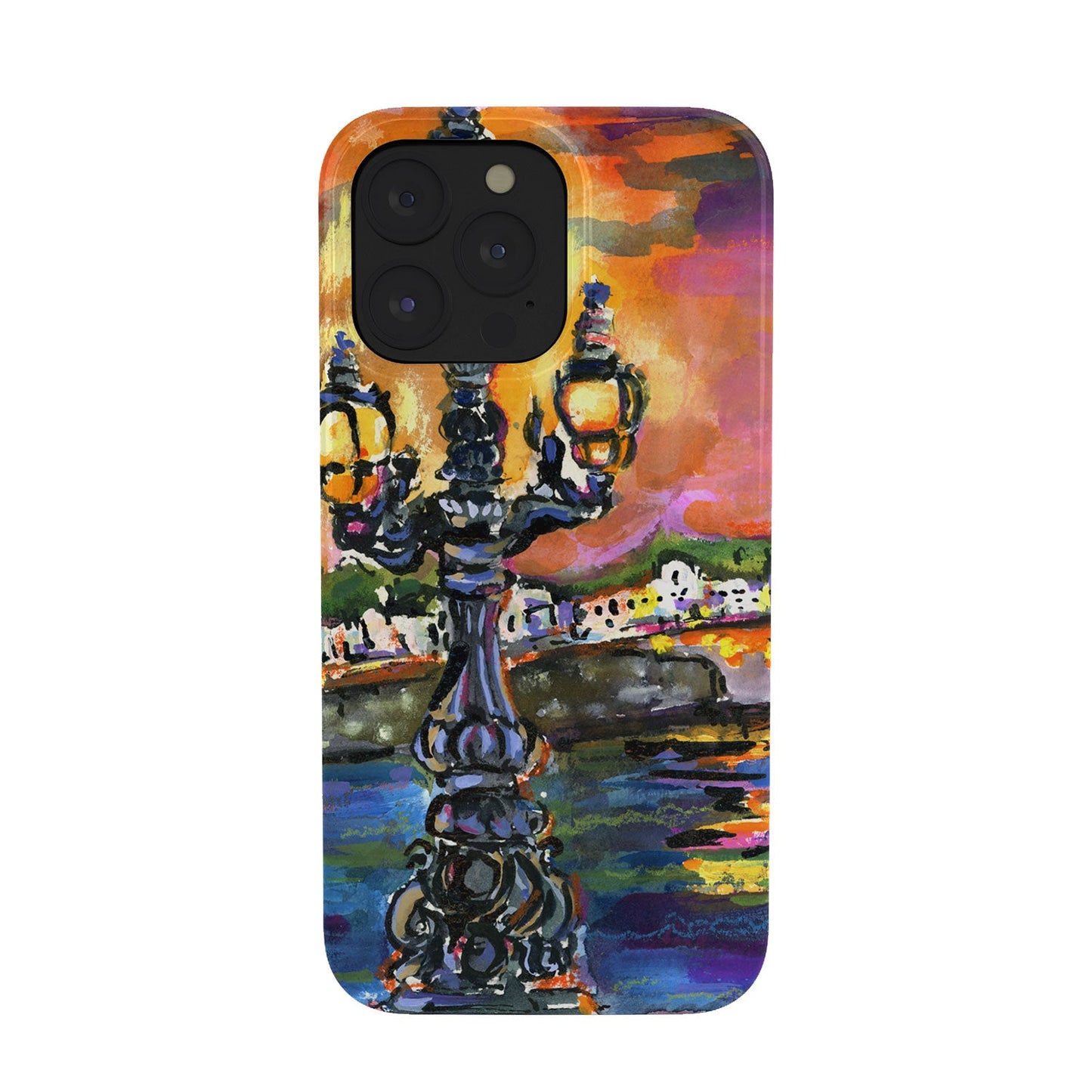 Ginette Fine Art Paris Lights at Night Phone Case