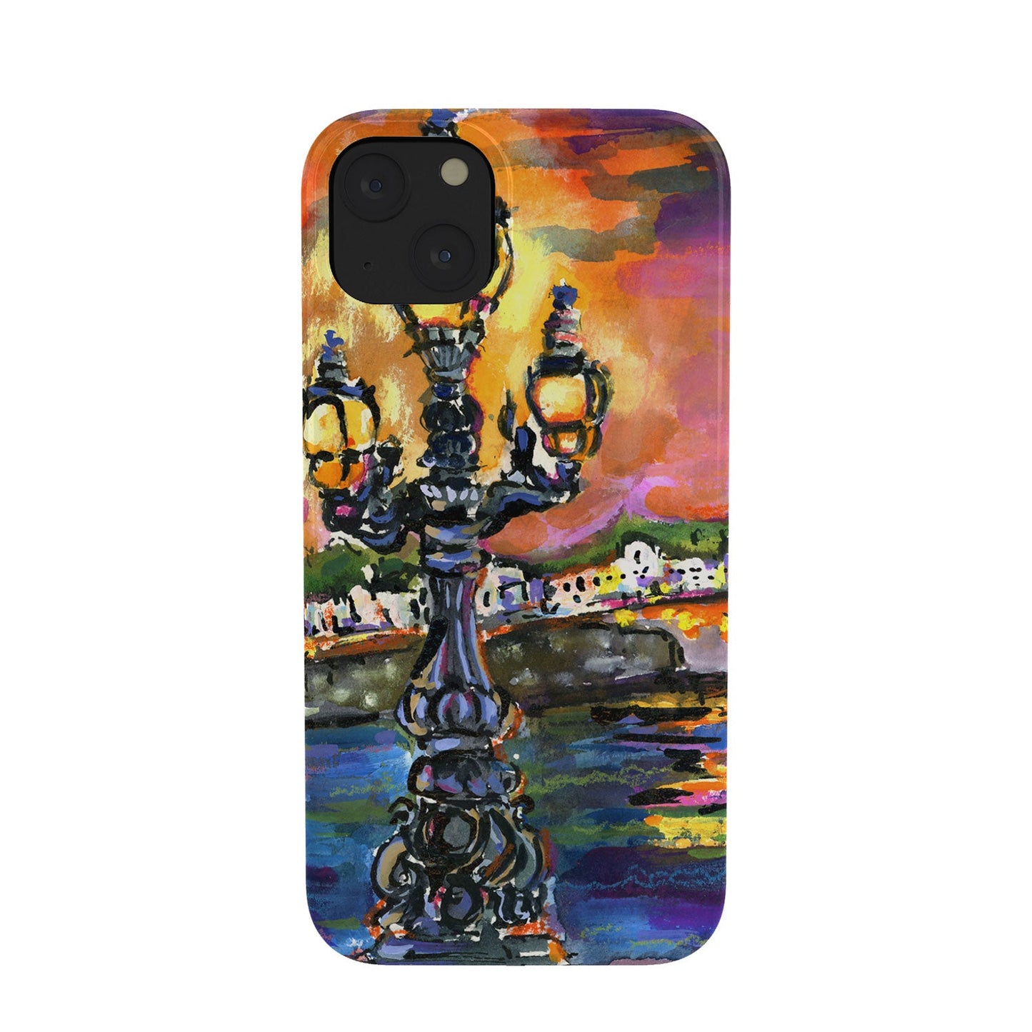 Ginette Fine Art Paris Lights at Night Phone Case