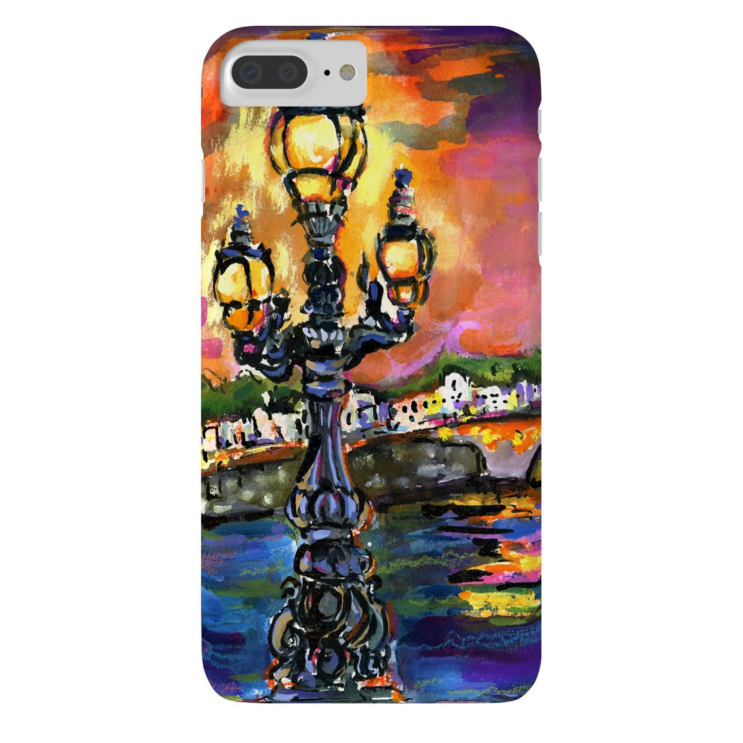Ginette Fine Art Paris Lights at Night Phone Case