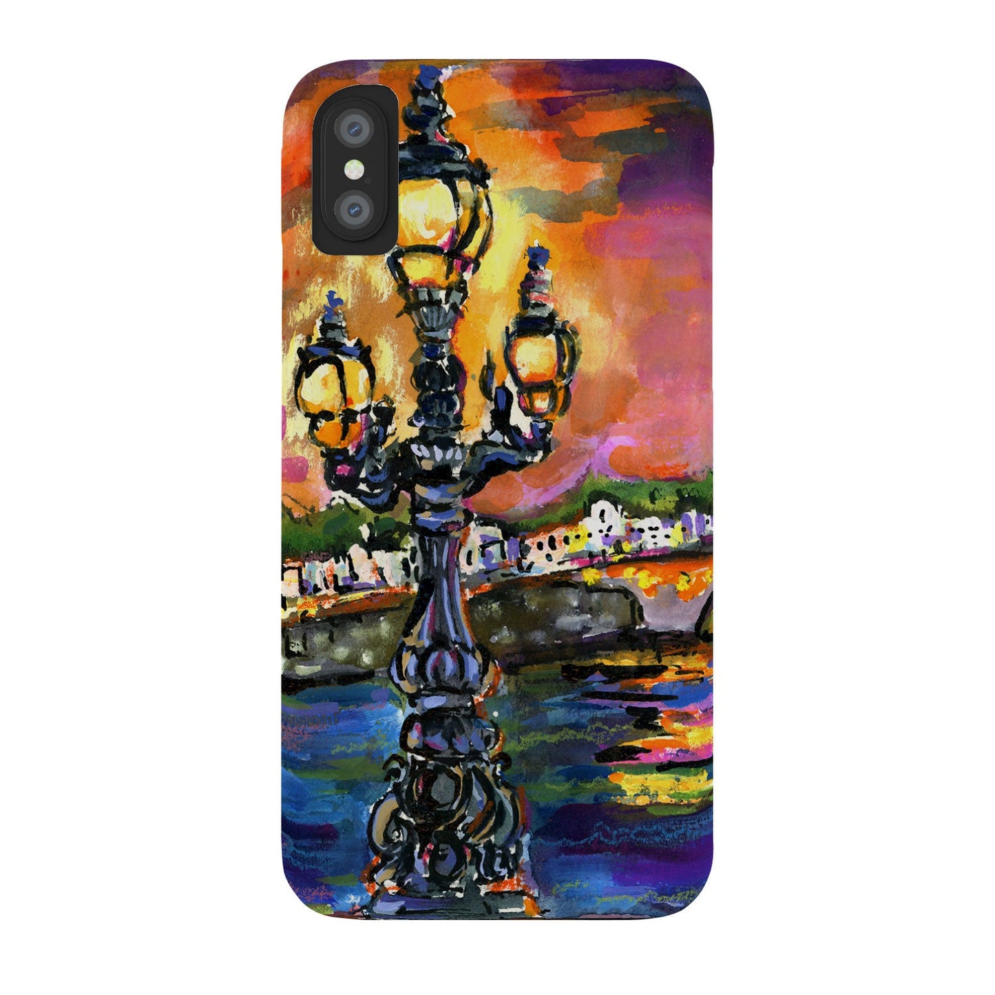 Ginette Fine Art Paris Lights at Night Phone Case