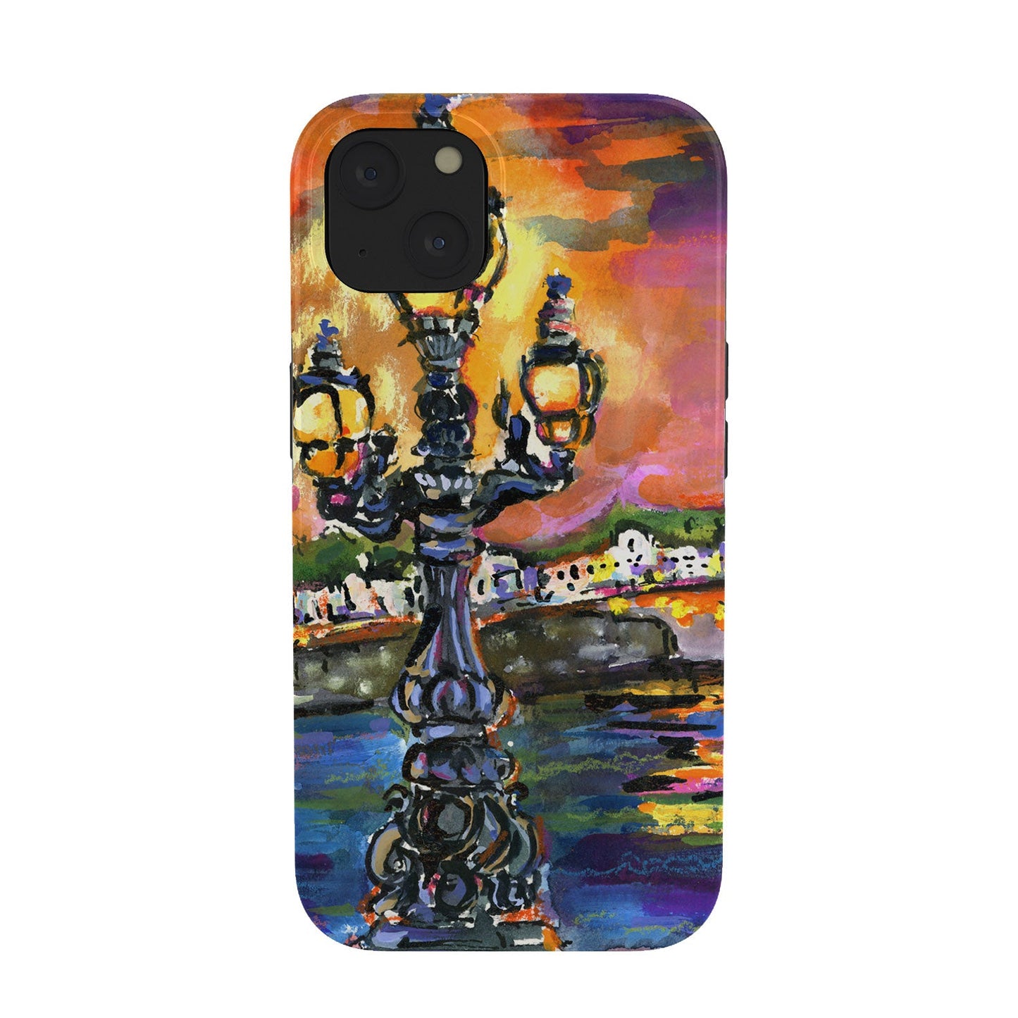 Ginette Fine Art Paris Lights at Night Phone Case