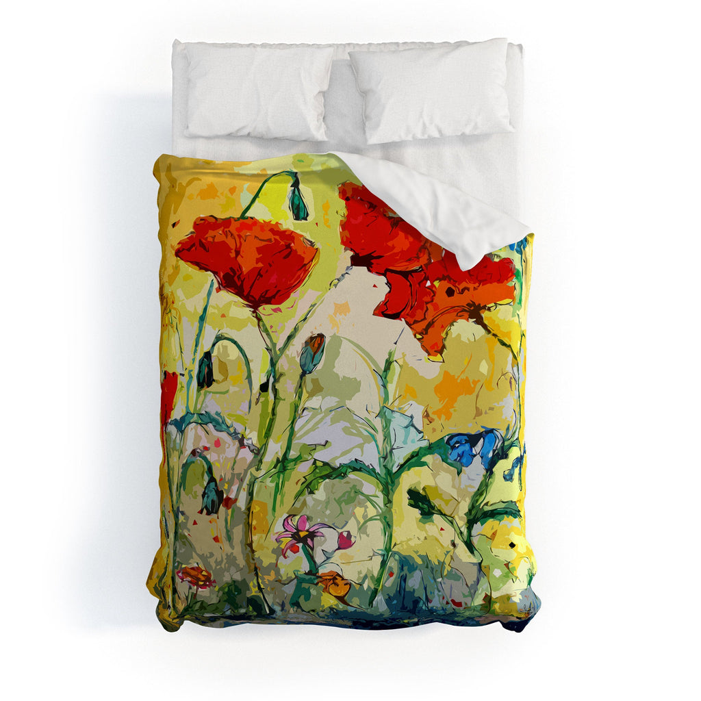 Ginette Fine Art Poppies Provence Duvet Cover