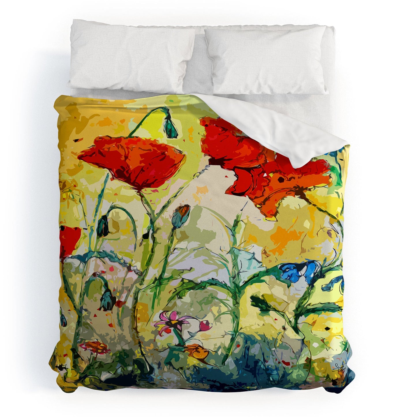 Ginette Fine Art Poppies Provence Duvet Cover