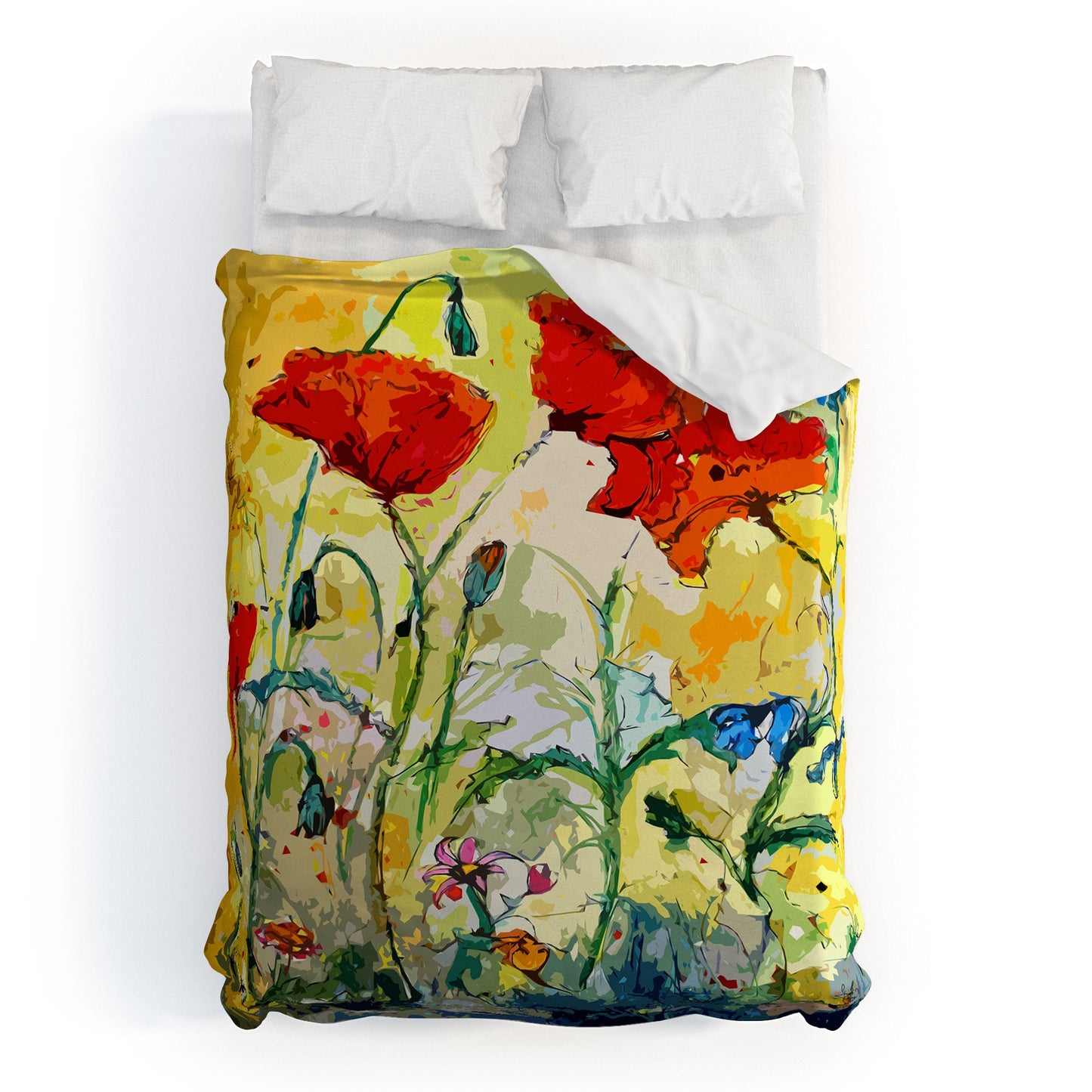 Ginette Fine Art Poppies Provence Duvet Cover