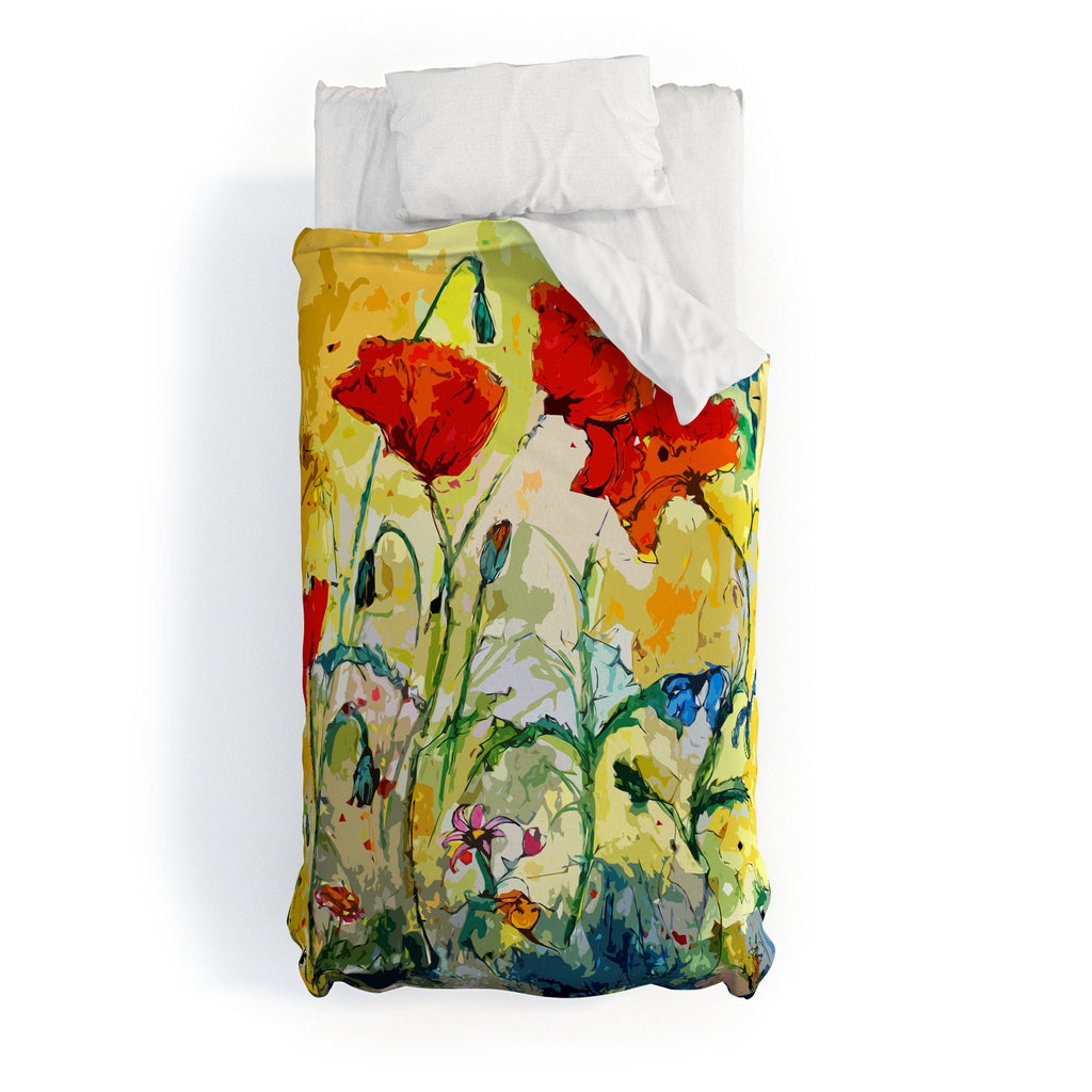 Ginette Fine Art Poppies Provence Duvet Cover