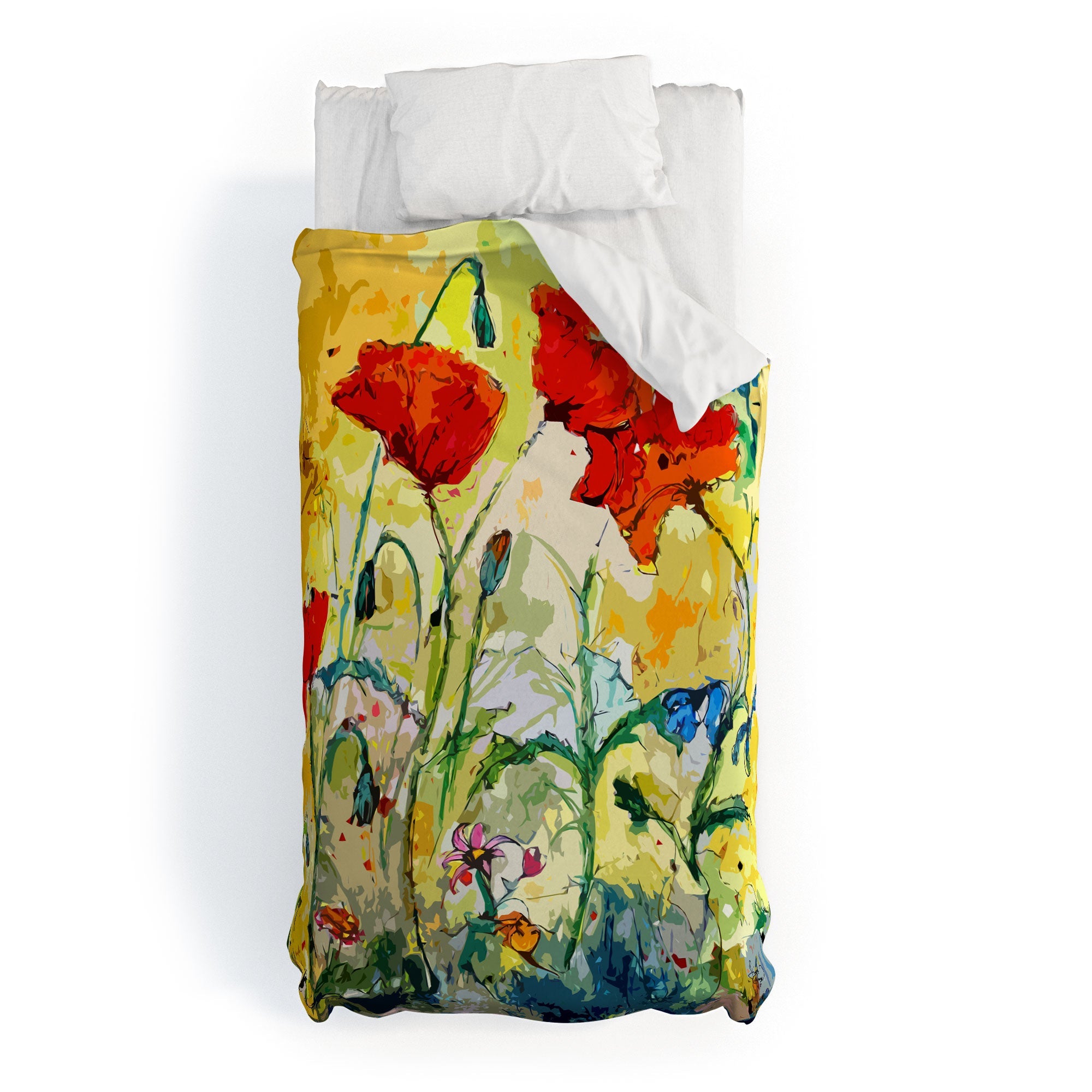 Ginette Fine Art Poppies Provence Duvet Cover