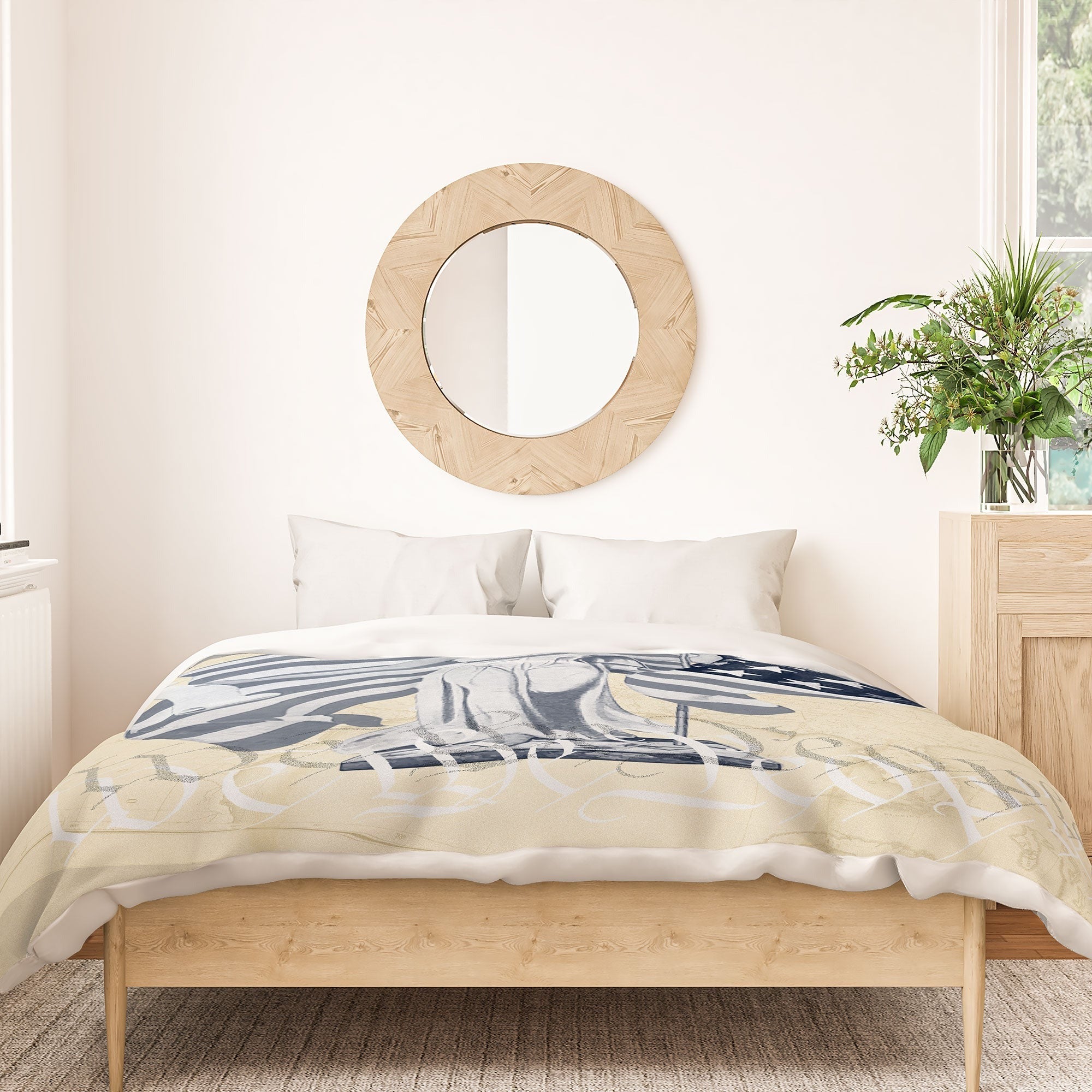 DENY Designs Liberty and Justice Woman Duvet Cover