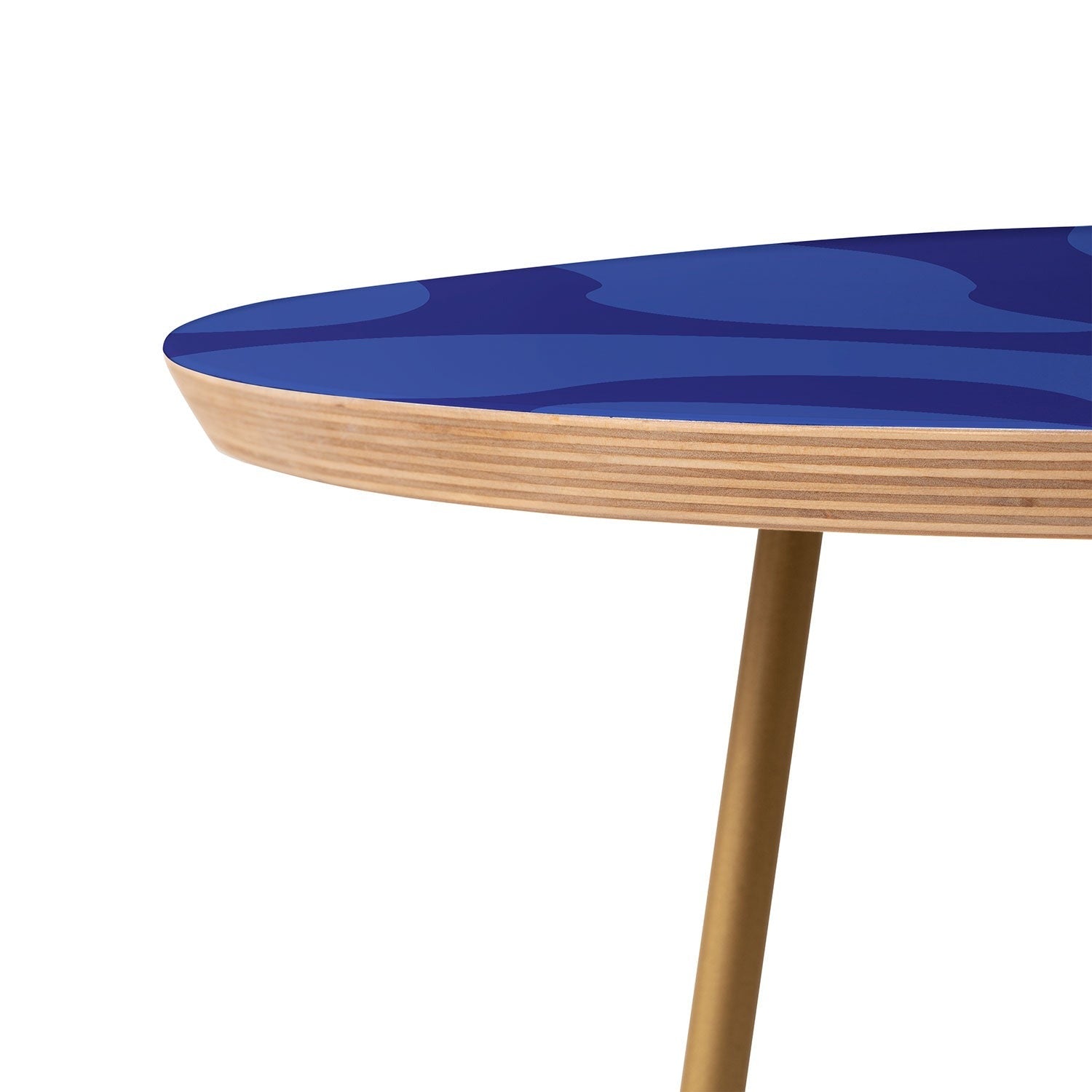 Camilla Foss Blue Pebble Round Side Table
