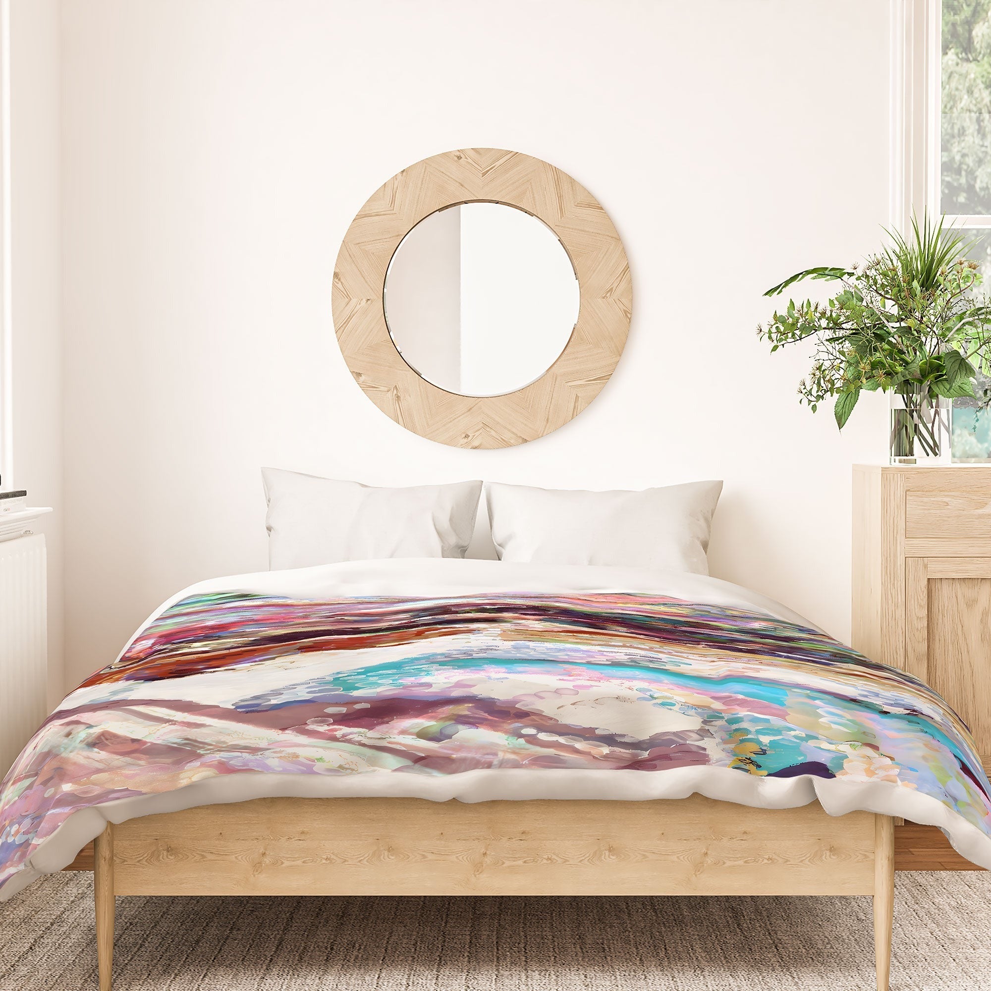 83 Oranges Sequin Haze Duvet Cover