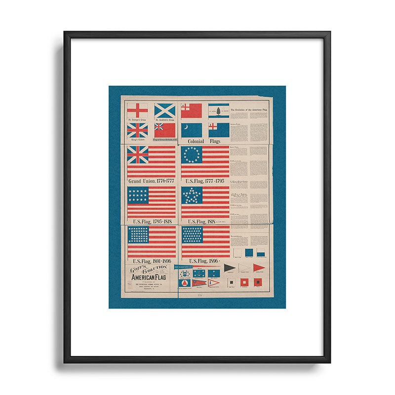 DENY Designs Goff s Evolution of the American Flag Metal Framed Art Print