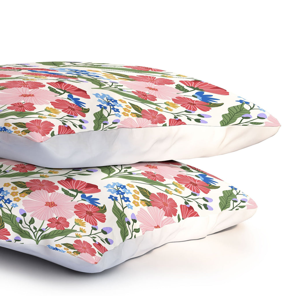 Design by Spark Wild Bloom Flowers Pillow Shams