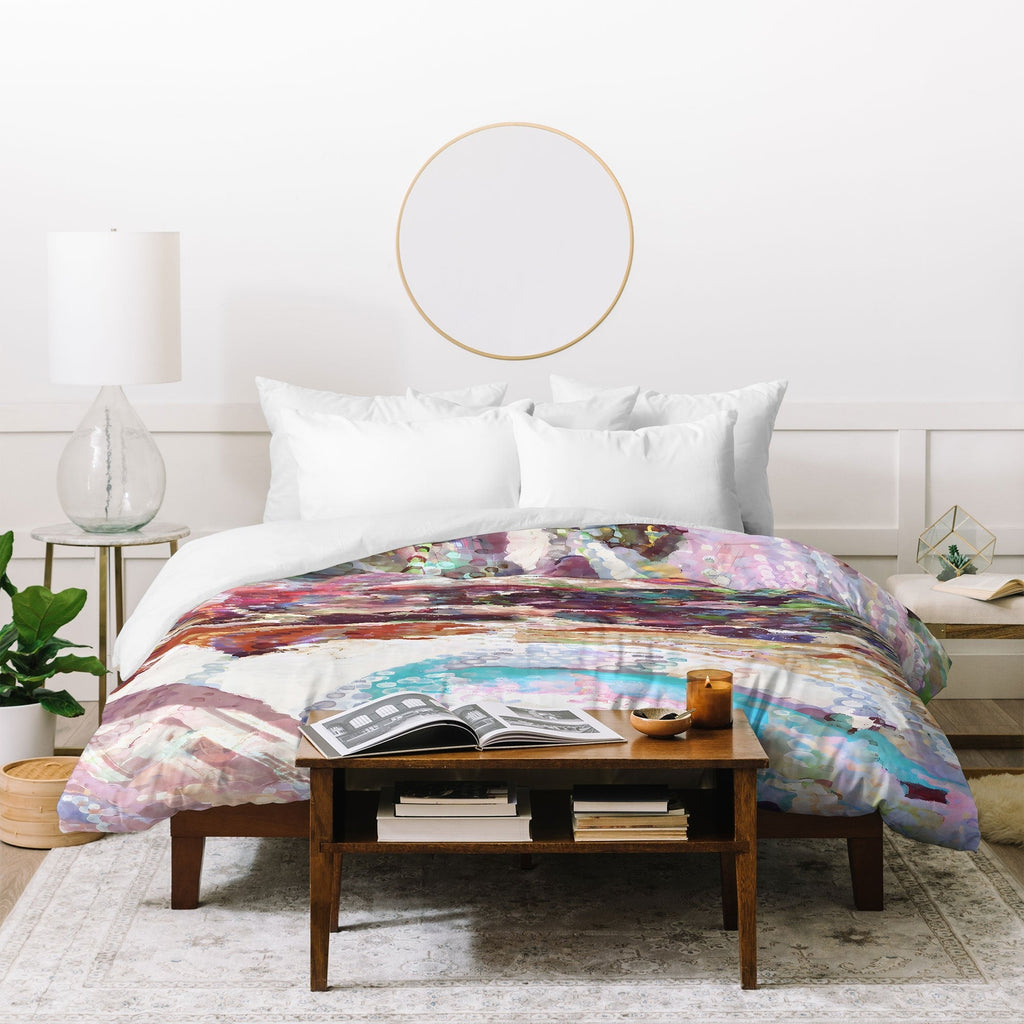83 Oranges Sequin Haze Duvet Cover