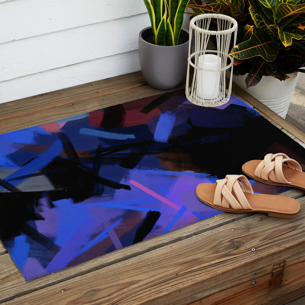 83 Oranges Midnight Sparks Outdoor Rug