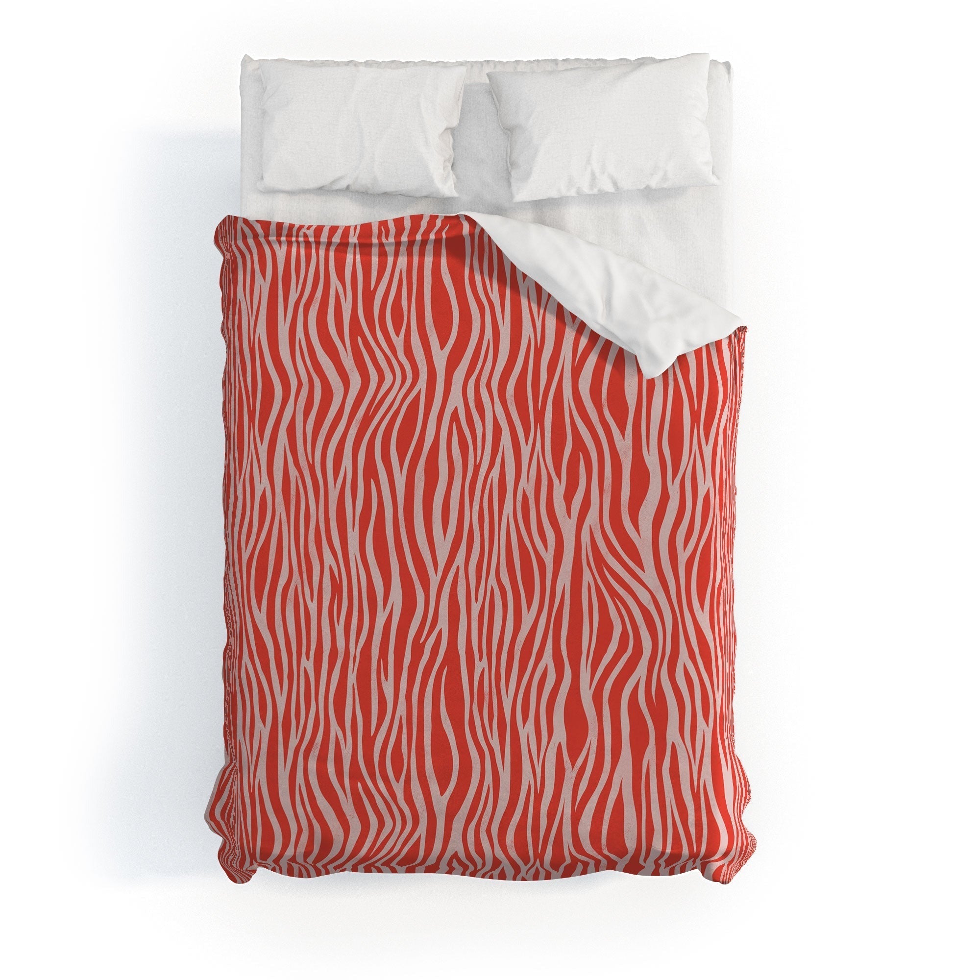 Avenie BR Red Zebra Stripe Duvet Cover