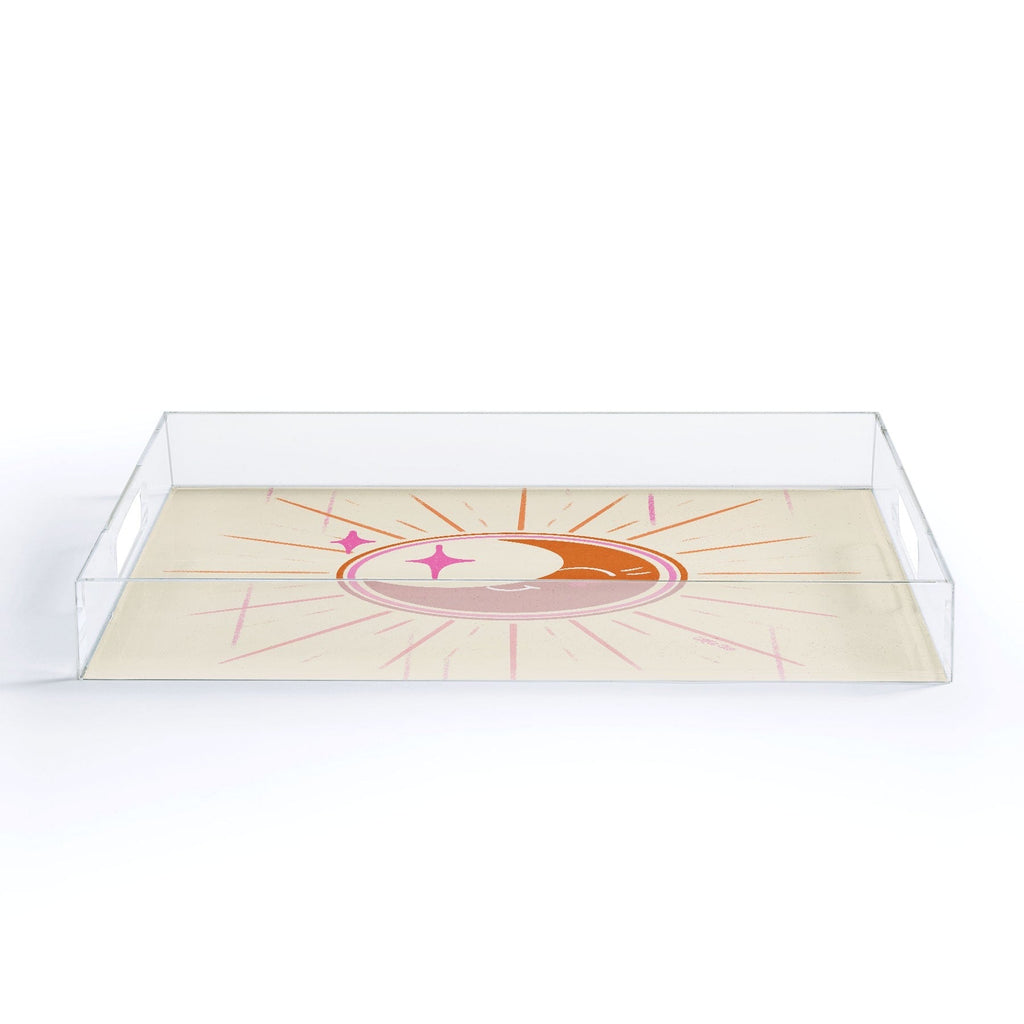 Little Om Celestial Moon cream Acrylic Tray