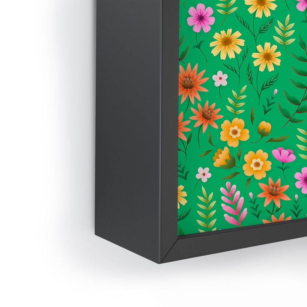 Pimlada Phuapradit Ditsy Spring Floral Green Framed Mini Art Print