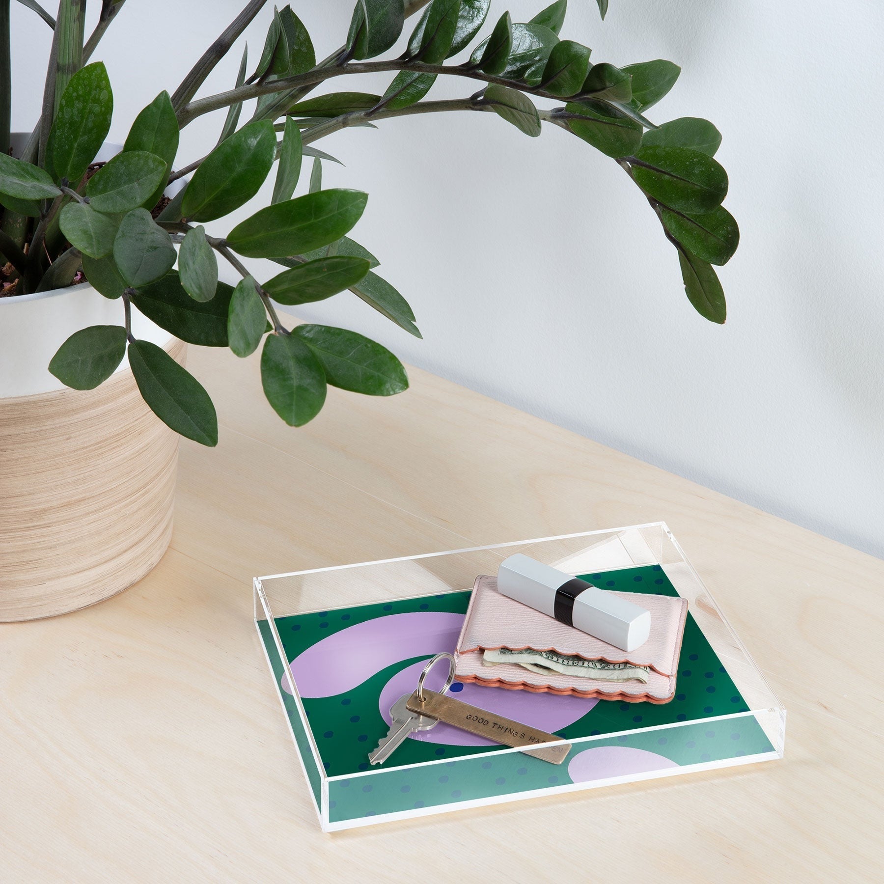 Camilla Foss Pebbles and Rabbit Acrylic Tray