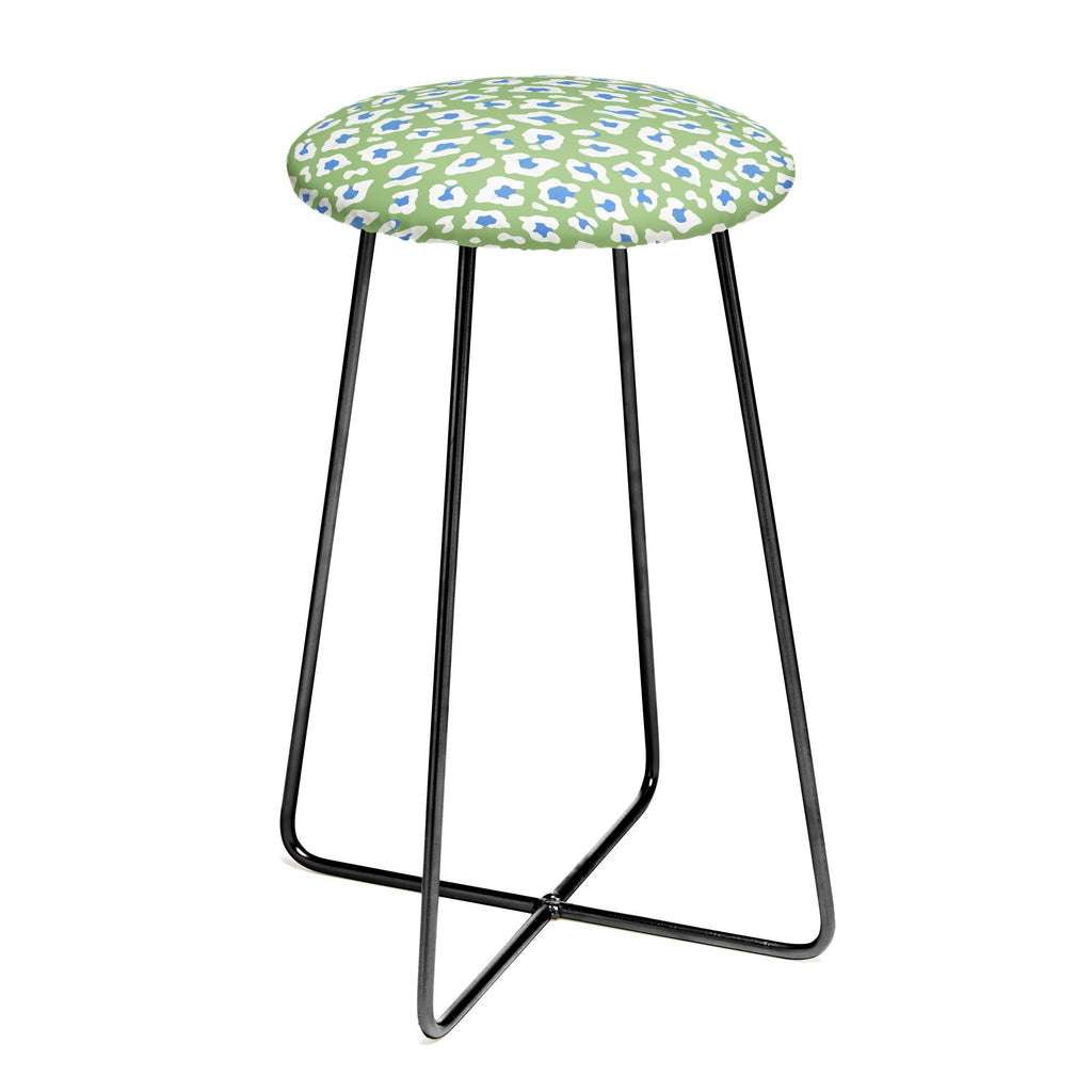 Avenie BR Cheetah Print Counter Stool