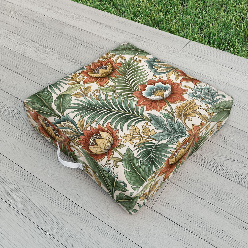 Marta Barragan Camarasa Retro Jungle Garden Outdoor Floor Cushion
