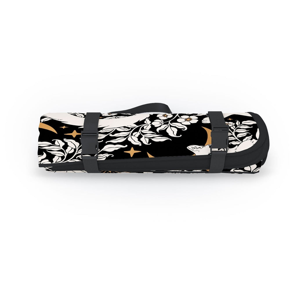 Avenie Celestial Cats Gold Picnic Blanket